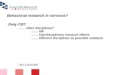 Behavioral research in services?