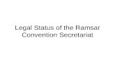 Legal Status of the Ramsar Convention Secretariat