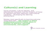 Culture(s) and Learning