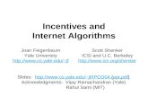 Incentives and Internet Algorithms