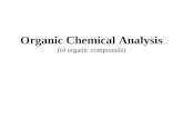 Organic Chemical Analysis (of organic compounds)