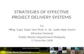 STRATEGIES OF EFFECTIVE PROJECT DELIVERY SYSTEMS