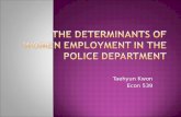 The determinants of women employment in the police department