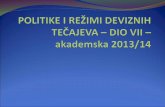 POLITIKE I REŽIMI DEVIZNIH TEČAJEVA – DIO VII – akademska 2013/14