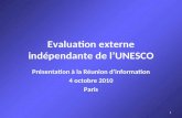 Evaluation externe indépendante de l’UNESCO