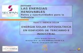 Panel II: ENERGÍA SOLAR ENERGIA SOLAR FOTOVOLTAICA EN EDIFICIOS DE TERCIARIO E INDUSTRIAL
