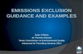 Emissions Exclusion Guidance and  Examples