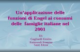 Un’applicazione delle funzioni di Engel ai consumi delle  famiglie italiane nel 2001
