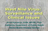 West Nile Virus:  Surveillance and Clinical Issues