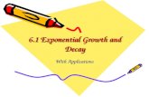 6.1 Exponential Growth and Decay
