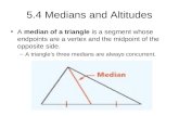 5.4 Medians and Altitudes
