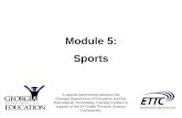 Module 5: Sports