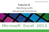Tutorial 8:  Working with Advanced Functions