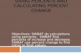 Using Percents and Calculating Percent Change