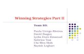 Winning Strategies Part II