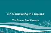 6.4 Completing the Square