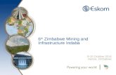 6 th  Zimbabwe Mining and  Infrastructure Indaba 8-10 October 2014 Harare, Zimbabwe