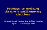 Pathways to evolving Ukraine’s parliamentary elections
