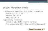 WISA Meeting Help