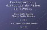 Restauración y dictadura de Primo de Rivera.
