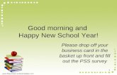 Good morning and  Happy New School Year!