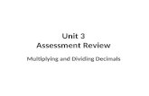 Unit 3  Assessment Review