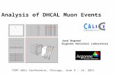 Analysis of DHCAL Muon Events