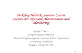 Berkeley-Helsinki Summer Course Lecture #7: Network Measurement and Monitoring