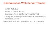 Configuration Web Server Tomcat