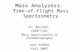 Mass Analyzers :  Time-of-flight Mass Spectrometry