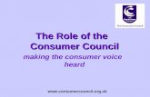 The Role of the Consumer Council  making the consumer voice heard