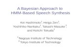 A Bayesian Approach to  HMM-Based Speech Synthesis