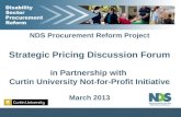 NDS  Procurement Reform Project Strategic Pricing Discussion Forum in Partnership with