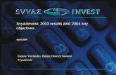 Svyazinvest: 2003 results  and  2004 key objectives