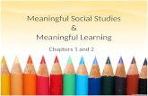 Meaningful Social Studies & Meaningful Learning