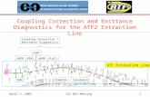 Coupling Correction and Emittance Diagnostics for the ATF2 Extraction Line