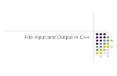 File Input and Output in C++