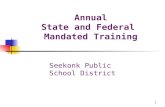 Annual State and Federal  Mandated Training