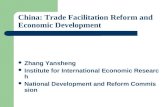 China: Trade Facilitation Reform and Economic Development