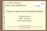 1 er  CURSO  ARIAE DE  REGULACIÓN ENERGÉTICA Costes de generación de energía eléctrica