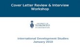Cover Letter Review & Interview Workshop