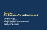 Security:  The Changing Threat Environment