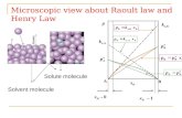 Microscopic view about Raoult law and Henry Law