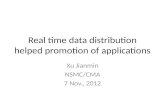 Real time data distribution helped promotion of applications