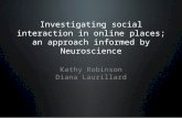 Investigating social interaction in online places; an approach informed by Neuroscience