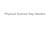 Physical Science Day Starters