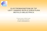 ELECTROMAGNETISM DE TIP  LEFT- HANDED INTR-O STRUCTURA METALO-DIELECTRICA
