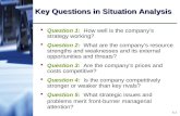Key Questions in Situation Analysis