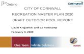 CITY OF CORNWALL RECREATION MASTER PLAN 2020 DRAFT OUTDOOR POOL REPORT