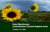 Data Warehouse  Commitment Control Subject Area